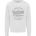 Vintage Year 53rd Birthday 1970 Mens Sweatshirt Jumper White