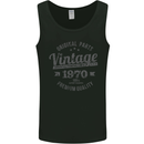 Vintage Year 53rd Birthday 1970 Mens Vest Tank Top Black