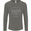 Vintage Year 56th Birthday 1967 Mens Long Sleeve T-Shirt Charcoal
