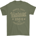 Vintage Year 59th Birthday 1964 Mens T-Shirt 100% Cotton Military Green