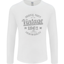 Vintage Year 62nd Birthday 1961 Mens Long Sleeve T-Shirt White