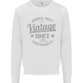Vintage Year 62nd Birthday 1961 Mens Sweatshirt Jumper White