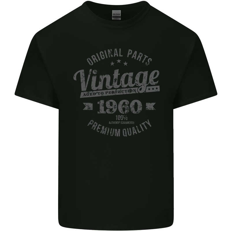 Vintage Year 63rd Birthday 1960 Mens Cotton T-Shirt Tee Top Black
