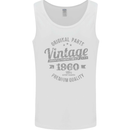 Vintage Year 63rd Birthday 1960 Mens Vest Tank Top White