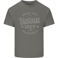 Vintage Year 66th Birthday 1957 Mens Cotton T-Shirt Tee Top Charcoal