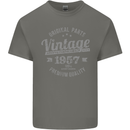 Vintage Year 66th Birthday 1957 Mens Cotton T-Shirt Tee Top Charcoal