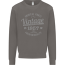 Vintage Year 66th Birthday 1957 Mens Sweatshirt Jumper Charcoal