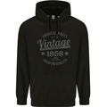 Vintage Year 67th Birthday 1956 Mens 80% Cotton Hoodie Black
