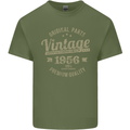 Vintage Year 67th Birthday 1956 Mens Cotton T-Shirt Tee Top Military Green