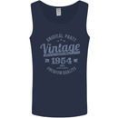 Vintage Year 69th Birthday 1954 Mens Vest Tank Top Navy Blue