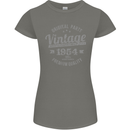 Vintage Year 69th Birthday 1954 Womens Petite Cut T-Shirt Charcoal