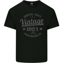 Vintage Year 72nd Birthday 1951 Mens Cotton T-Shirt Tee Top Black