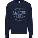 Vintage Year 72nd Birthday 1951 Mens Sweatshirt Jumper Navy Blue
