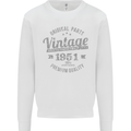 Vintage Year 72nd Birthday 1951 Mens Sweatshirt Jumper White