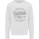 Vintage Year 72nd Birthday 1951 Mens Sweatshirt Jumper White