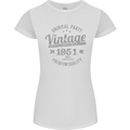 Vintage Year 72nd Birthday 1951 Womens Petite Cut T-Shirt White