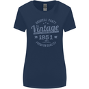 Vintage Year 72nd Birthday 1951 Womens Wider Cut T-Shirt Navy Blue