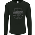 Vintage Year 73rd Birthday 1950 Mens Long Sleeve T-Shirt Black