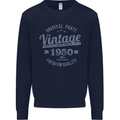 Vintage Year 73rd Birthday 1950 Mens Sweatshirt Jumper Navy Blue