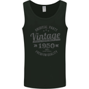 Vintage Year 73rd Birthday 1950 Mens Vest Tank Top Black