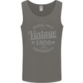 Vintage Year 73rd Birthday 1950 Mens Vest Tank Top Charcoal