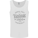 Vintage Year 73rd Birthday 1950 Mens Vest Tank Top White