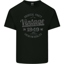 Vintage Year 74th Birthday 1949 Mens Cotton T-Shirt Tee Top Black