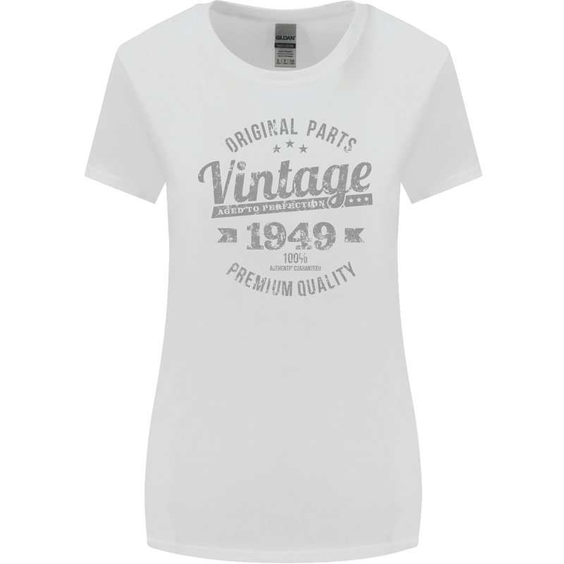 Vintage Year 74th Birthday 1949 Womens Wider Cut T-Shirt White
