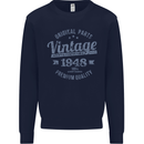 Vintage Year 75th Birthday 1948 Mens Sweatshirt Jumper Navy Blue