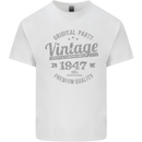 Vintage Year 76th Birthday 1947 Mens Cotton T-Shirt Tee Top White