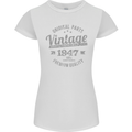 Vintage Year 76th Birthday 1947 Womens Petite Cut T-Shirt White