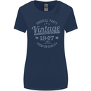 Vintage Year 76th Birthday 1947 Womens Wider Cut T-Shirt Navy Blue