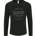 Vintage Year 77th Birthday 1946 Mens Long Sleeve T-Shirt Black