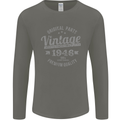 Vintage Year 77th Birthday 1946 Mens Long Sleeve T-Shirt Charcoal
