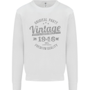Vintage Year 77th Birthday 1946 Mens Sweatshirt Jumper White