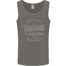 Vintage Year 77th Birthday 1946 Mens Vest Tank Top Charcoal