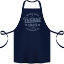 Vintage Year 78th Birthday 1945 Cotton Apron 100% Organic Navy Blue