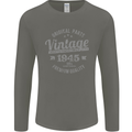 Vintage Year 78th Birthday 1945 Mens Long Sleeve T-Shirt Charcoal