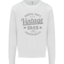 Vintage Year 78th Birthday 1945 Mens Sweatshirt Jumper White