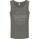Vintage Year 78th Birthday 1945 Mens Vest Tank Top Charcoal