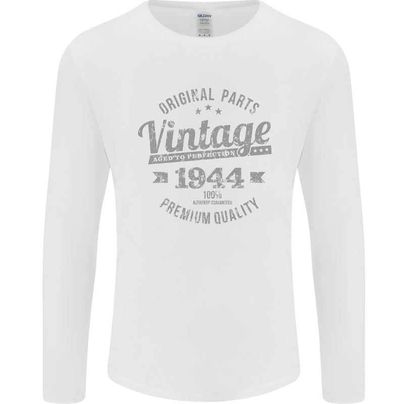 Vintage Year 79th Birthday 1944 Mens Long Sleeve T-Shirt White