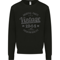 Vintage Year 79th Birthday 1944 Mens Sweatshirt Jumper Black