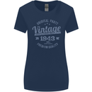 Vintage Year 80th Birthday 1943 Womens Wider Cut T-Shirt Navy Blue