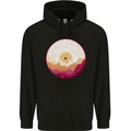Vinyl Landscape Record Mountains DJ Decks Childrens Kids Hoodie Black