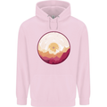 Vinyl Landscape Record Mountains DJ Decks Childrens Kids Hoodie Light Pink