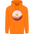 Vinyl Landscape Record Mountains DJ Decks Childrens Kids Hoodie Orange
