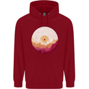 Vinyl Landscape Record Mountains DJ Decks Childrens Kids Hoodie Red