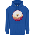 Vinyl Landscape Record Mountains DJ Decks Childrens Kids Hoodie Royal Blue