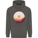 Vinyl Landscape Record Mountains DJ Decks Childrens Kids Hoodie Storm Grey