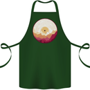 Vinyl Landscape Record Mountains DJ Decks Cotton Apron 100% Organic Forest Green